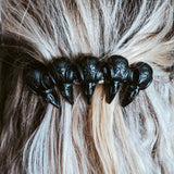 Unique Viking Black Oversized Crow Hair Clip Goth Punk Raven Wing Hairpin Jewelry