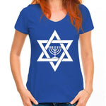 New Mens Jewish Menorah Relgion Star Of David T Shirt Design Cotton O Neck Family Cute Building Summer Formal Shirt - T-shirts