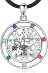 Tetragrammaton Necklace Wiccan Protection Amulet Pentacle Star Jewelry