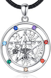 Tetragrammaton Necklace Wiccan Protection Amulet Pentacle Star Jewelry