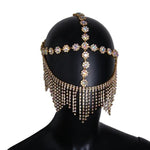 New Tassel Veil Masks Women Headwear Rhinestone Chains Face Mask Masquerade Dance Party Costume Sexy Face Accessories Jewelry