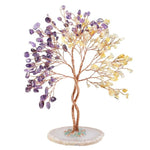 Crystal Money Tree With Agate Slice Base Handmade Bonsai Tree For Wealth And Luck Fengshui Home Decoration|Jewelry