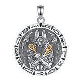 Egyptian Anubis Amulet Necklace Ankh Cross Amulet Pendant