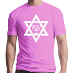 New Mens Jewish Menorah Relgion Star Of David T Shirt Design Cotton O Neck Family Cute Building Summer Formal Shirt - T-shirts