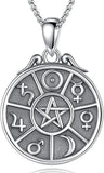 Tetragrammaton Necklace Wiccan Protection Amulet Pentacle Star Jewelry