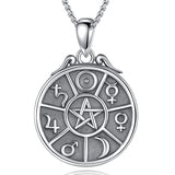 Tetragrammaton Necklace Wiccan Protection Amulet Pentacle Star Jewelry