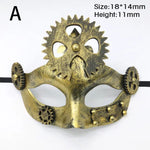 Steampunk Mask Phantom Masquerade Cosplay Ball Half Face Women Men Punk Costume Halloween Party Costume Props Decorate Accessory