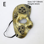 Steampunk Mask Phantom Masquerade Cosplay Ball Half Face Women Men Punk Costume Halloween Party Costume Props Decorate Accessory