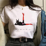 Clothes 90s Witch New Style Trend Short Sleeve Women T-shirts Cartoon Fashion Print Top Graphic Aesthetic Tshirt Female Tee - T-shirts