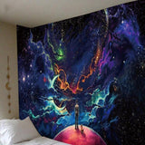 Psychedelic Dreamcatcher Moon Feather Tapestry Hippie Large Bohemian Mandala Tapestries Wall Cloth Carpet Ceiling Room Decor| |