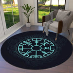 Transform Your Space with the Power of Norse Mythology: Tree of Life Valknut Round Rug