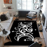 Triple Moon Goddess Rug and Carpet 3D Printing Hecate witch Home Decoration Living Room Bedroom Entrance Large Area Soft Carpet| |