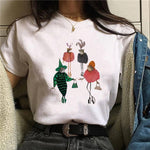 Clothes 90s Witch New Style Trend Short Sleeve Women T-shirts Cartoon Fashion Print Top Graphic Aesthetic Tshirt Female Tee - T-shirts