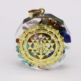 Charms Orgonite Amulet Crystal Pendants Reiki Heal 7 Chakras Gold-plated Yoga Meditation Resin Jewelry for Making Necklace Gift