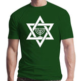 New Mens Jewish Menorah Relgion Star Of David T Shirt Design Cotton O Neck Family Cute Building Summer Formal Shirt - T-shirts