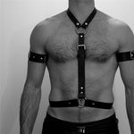 Fetish Men Sexual Chest Leather Harness Belts Adjustable Bdsm Gay Body Bondage Harness Strap Rave Gay Clothing For Adult Sex - Exotic Tanks