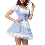 German Beer Festival Costume Halloween Adult Women Dress Oktoberfest Uniform Fancy Party Cosplay Dress Low Neck Uniform Set