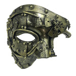 Steampunk Masquerade Ghost Cosplay Mask Mechanical Equipment Half Face Halloween costume Christmas party accessories Adult Gift