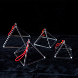 3-9inch Set Of Clear Quartz Crystal Singing Pyramid - Bells &Chimes