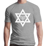 New Mens Jewish Menorah Relgion Star Of David T Shirt Design Cotton O Neck Family Cute Building Summer Formal Shirt - T-shirts