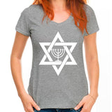 New Mens Jewish Menorah Relgion Star Of David T Shirt Design Cotton O Neck Family Cute Building Summer Formal Shirt - T-shirts