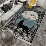 Retro Tarot Mandala Felt Carpet Witchcraft Hippie Dorm Psychedelic Area Home Living Room Bedroom Decoration Carpet Non slip Mat| |