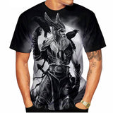 God of Odin 3D Digital Printing Shirt for Men's and Kid's 2022 Newest Unisex Custom All Over Print OEM and ODM Tops