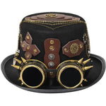 Steampunk Men Hat With Goggles Gay Top Hat Steampunk Bowler Top Hat Vintage Halloween Top Hat Gothic Carnival Nightclub