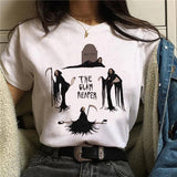 Clothes 90s Witch New Style Trend Short Sleeve Women T-shirts Cartoon Fashion Print Top Graphic Aesthetic Tshirt Female Tee - T-shirts