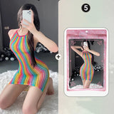 Sexy Lingerie Mesh Clothes Lace Colorful Fishnet Socks Hollow Bodysuit Porn Underwear Women Body Bodystockings Sissy Nightwear