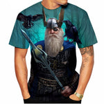 God of Odin 3D Digital Printing Shirt for Men's and Kid's 2022 Newest Unisex Custom All Over Print OEM and ODM Tops