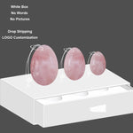 Natural Rose Quartz Yoni Egg Jade Eggs Women Kegel Exerciser Vaginal Muscles Tightening Ball Crystal Yoni Wand Kegel Eggs - Massage Ball