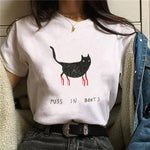 Clothes 90s Witch New Style Trend Short Sleeve Women T-shirts Cartoon Fashion Print Top Graphic Aesthetic Tshirt Female Tee - T-shirts