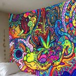 Psychedelic Dreamcatcher Moon Feather Tapestry Hippie Large Bohemian Mandala Tapestries Wall Cloth Carpet Ceiling Room Decor| |