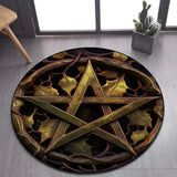 Viking Valknut Yggdrasil Tree of Life Round Area Rug: Stylish Décor