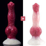 NNSX Big Knot Dog Dildo with Suction Cup for Women Sexy Toys Animal Glossy Swirly Patterns Flexible Anal Plug Silicone Sex Shop|Dildos|