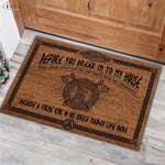 Viking God of War Viking Symbol Doormat Decor Welcome Mat Non slip Carpets
