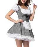 German Beer Festival Costume Halloween Adult Women Dress Oktoberfest Uniform Fancy Party Cosplay Dress Low Neck Uniform Set