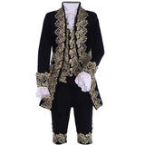 Deluxe Victorian King Prince Costume For Adult Men Top Vest Jacket Coat Blazer Suit Stage Theater Cosplay Outfit Pants Jabot Tie