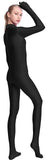 Adult Black Spandex Full Body Zentai Footed Jumpsuit Unisex Bodysuit Women Handed Unitard Skin Tight Halloween Costume