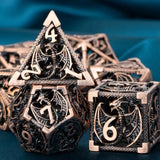 DND Metal Dice Set Dungeon and Dragon Gifts Hollow D&D Dice Set RPG Large Polyhedral Dice Role Playing Dice D20 D12 D8 D6
