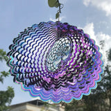 3D Wave Wind Chimes Spinner Bell Tree Of Life Pendant For Room Party Christmas Decor Garden Decoration Outdoor Hanging Windchime