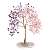 Crystal Money Tree With Agate Slice Base Handmade Bonsai Tree For Wealth And Luck Fengshui Home Decoration|Jewelry