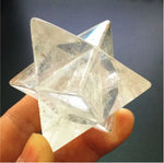 Natural Crystal Quartz Merkaba Stars Gemstone Unicursal Hexagram Great For Meditation Healing Positive Healing Balancing Set - Stones
