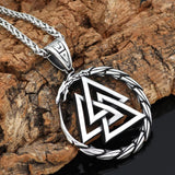 Viking Default Title Stainless Steel Valknut Necklace