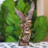 Saint Michael Statue Resin Angel Sculpture Decoration Michael Archangel Defeated Lucifer Tramples Demon Figurine