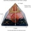 Crystal Orgone Pyramid – Orgonite Energy Generator with Copper-Wrapped Quartz and Shungite Crystals for Positive Energy