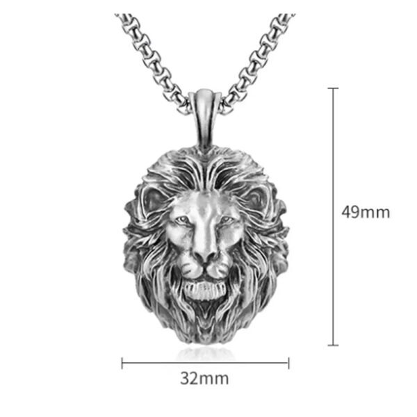 Vintage Metal Tin Lion Head Pendant Necklaces Men's Hip Hop Punk Animal Tiger Bear Wolf High End Couple Sweater Chain Jewelry