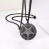 Men's Vintage Pentagram Baphomet GOAT Sigil Pendant Necklace Wiccan Jewelry Gift