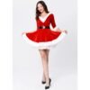Christmas Fashion Miss Claus Dress Hoodie Santa Claus Suit Women Fancy Party Dress Sexy Santa Outfits Sweetie Cosplay Costumes